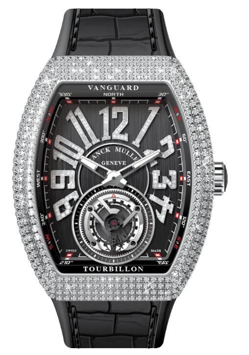 Review Franck Muller Vanguard Tourbillon Replica Watch V 41 T D NBR CD (NR) (AC) (NR DIAM AC) Black